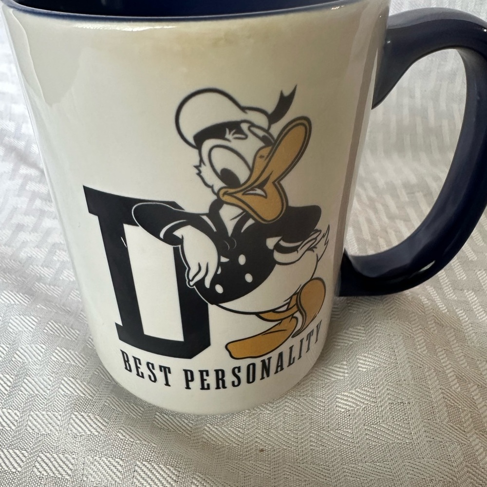 Disney White and Navy Donald Duck 'Best Personality' Ceramic Mug
